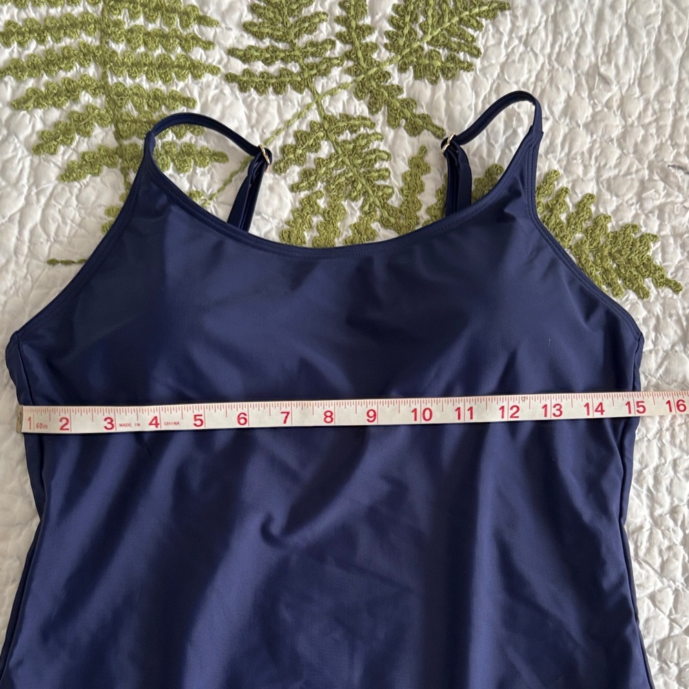 Quince Deep Navy Scoop One-Piece Swimsuit - Picture 2 of 8